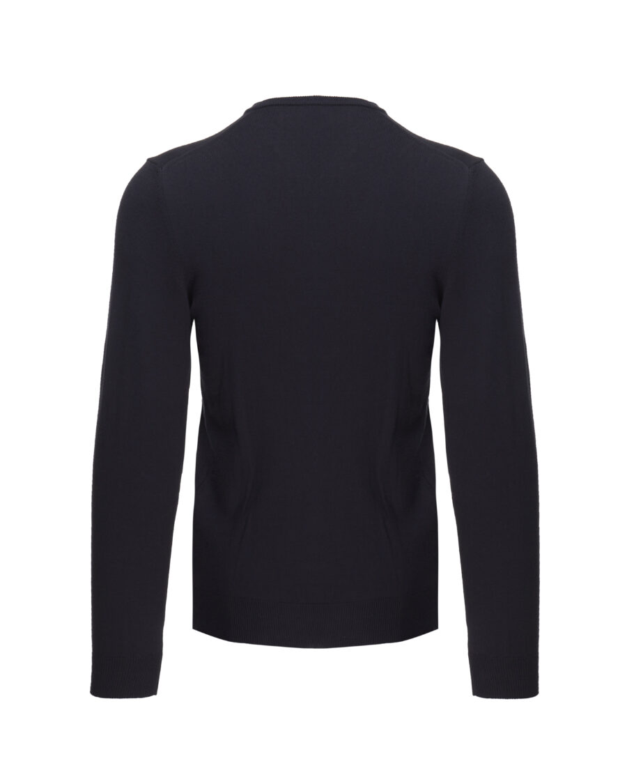 Granatowy sweter bawełniany V- neck