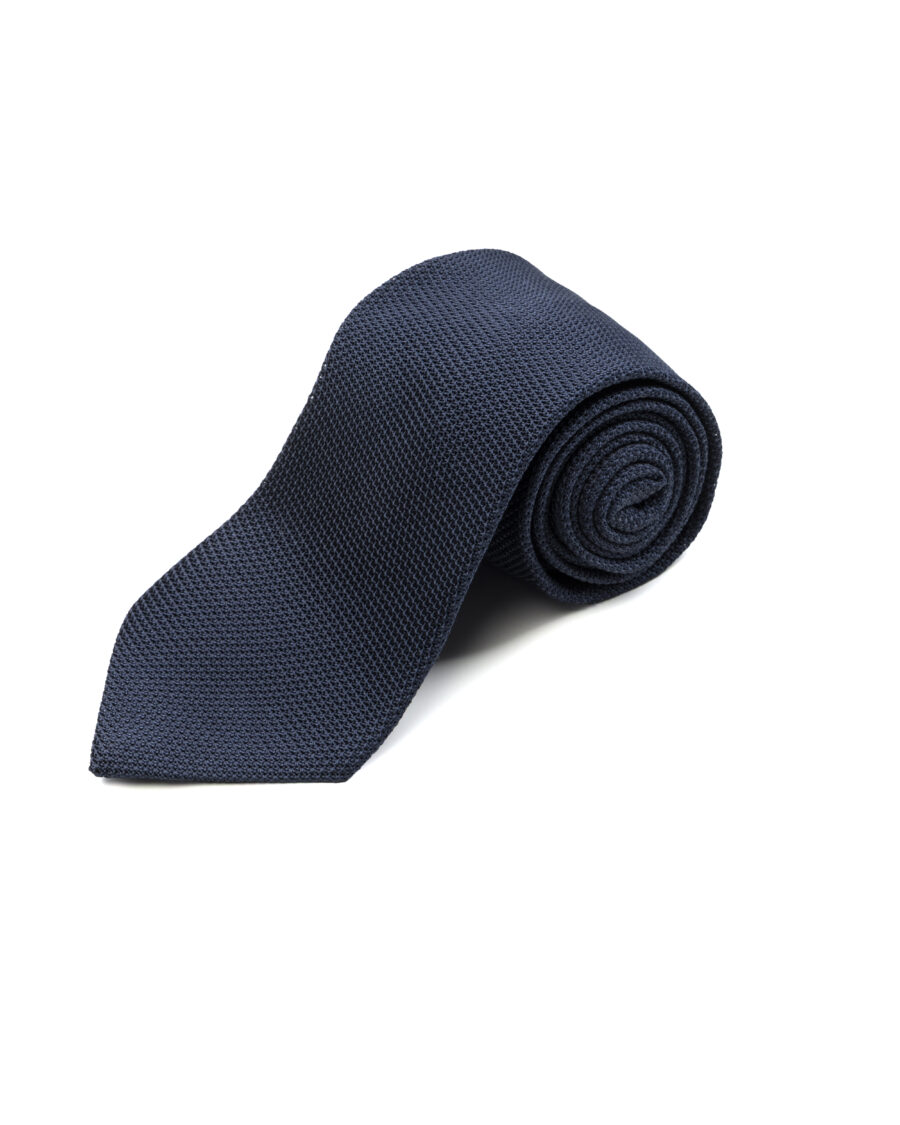 Navy blue grenadine tie